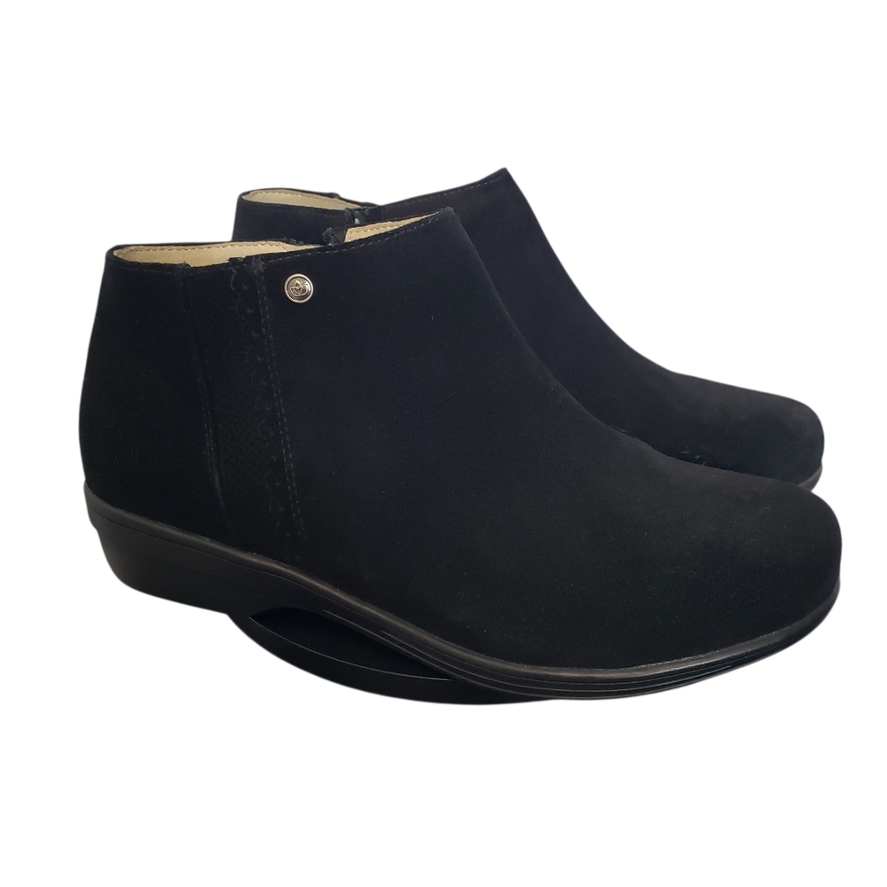 Spenco Manor Suede Leather Ankle Boot Orthotic Women's‎ Size 9B Black